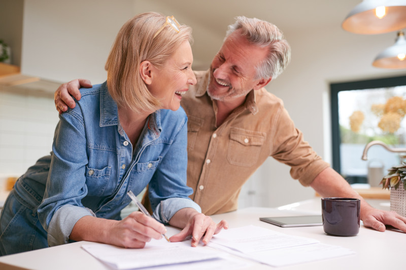 Retirement Couple Reviewing Investments